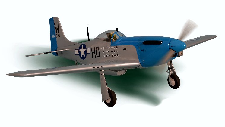 Aeromodelo P51 MUSTANG GP/EP 15-20cc 1:7¼ ARF
